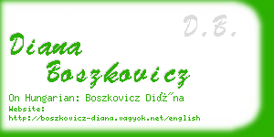 diana boszkovicz business card